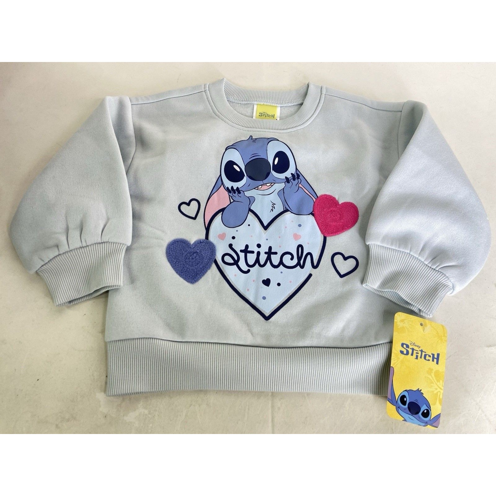 Disney Lilo And Stitch Blue Long Sleeve Pullover Sweatshirt Top Girls Size 2t